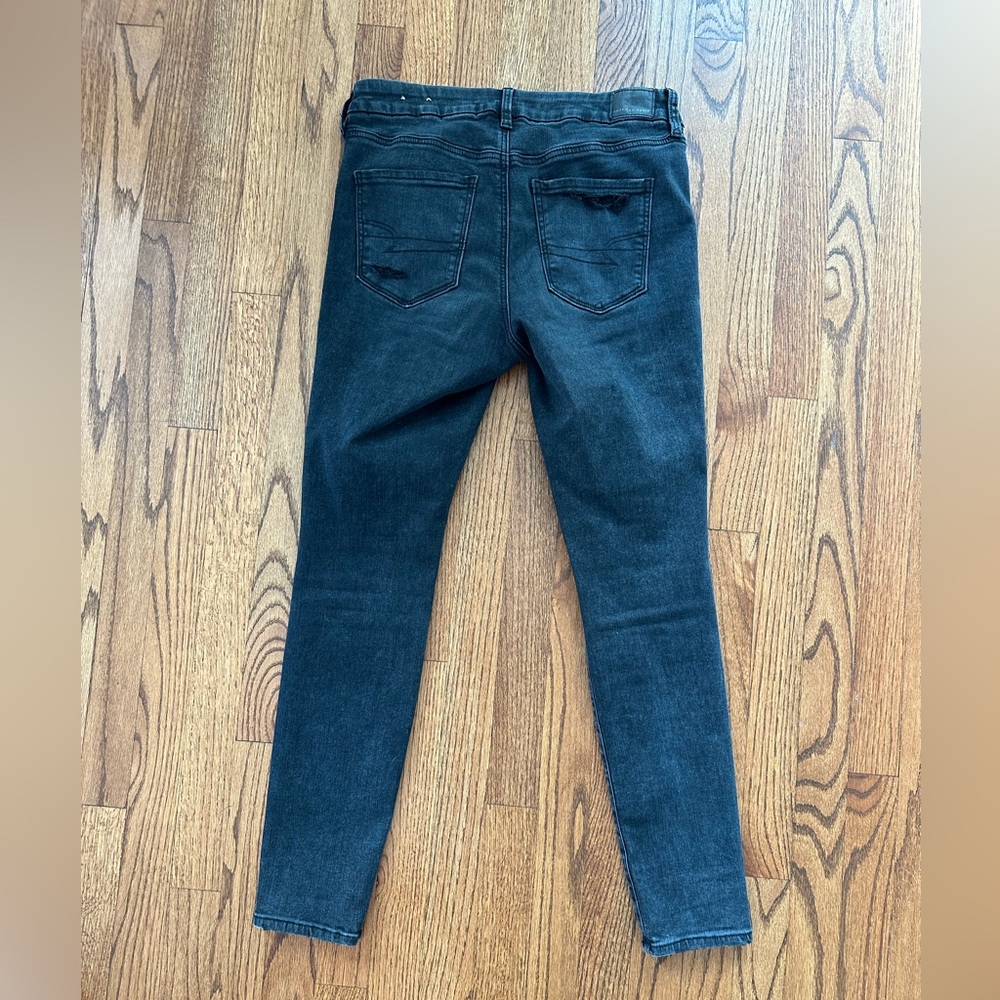 American Eagle “Forever Soft” Black Distressed Je… - image 4